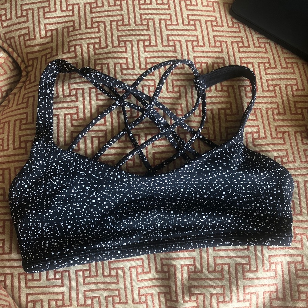 NEW Lululemon Free to Be wild Bra Black/white Dot